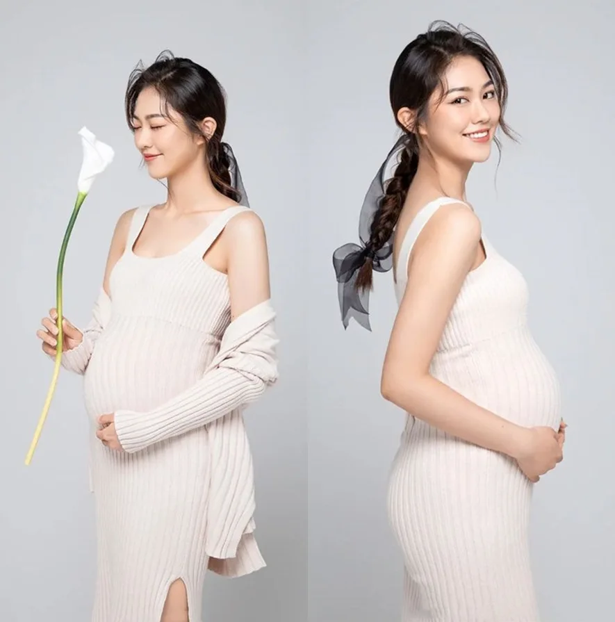 women-photography-props-maternity-skinny-dresses-elegant-tank-knitting-pregnancy-dress-cardigans-studio-photoshoot-photo-clothes