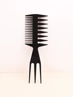 1pcs anti-static double-sided tooth tail handle styling comb plastic hair tool, used for smoothing and straightening hair 1