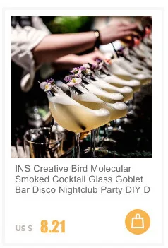 Description Picture 5 of itemIron Art Deer Stand Wedding Champagne Coupes Molecular Cocktail Glass For Bar Party Conical Martini Cup Special Drink Wineglass