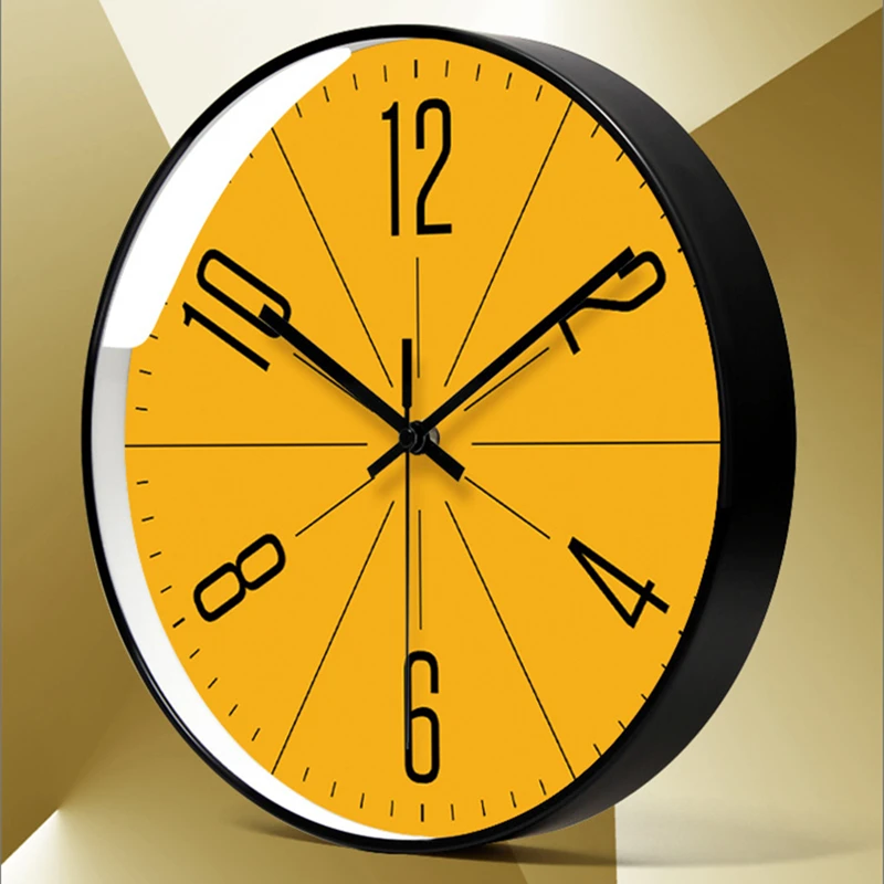 Atomic Wall Clock Battery Operated Round Analog Modern Wall Clock Automatically Clock for Office Classroom Bedroom Living Room - 2