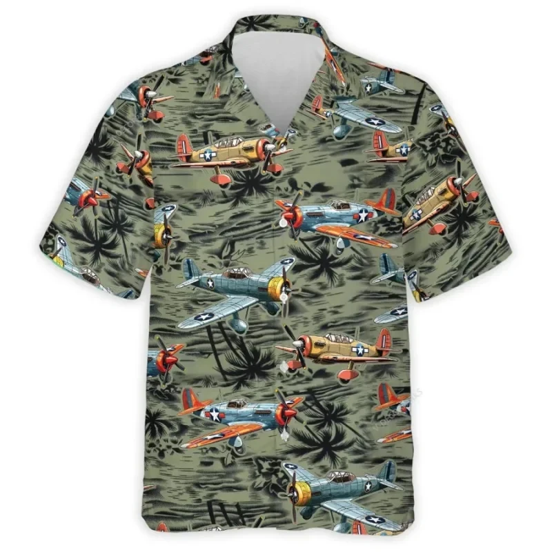thumbnail image 1 of Camisas hawaianas de moda para hombre, camisetas playeras de manga corta de gran tamaño, ropa informal de playa, ropa formal de verano, 1 of 5