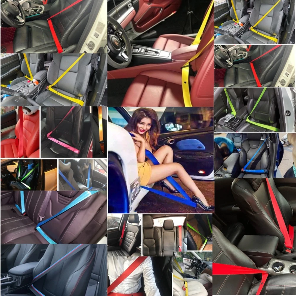 3.6M Auto Car Seat Belt Seatbelt Webbing Lap Retractable Safety Strap Universal 48MM Car Seat Conversion Accessories
