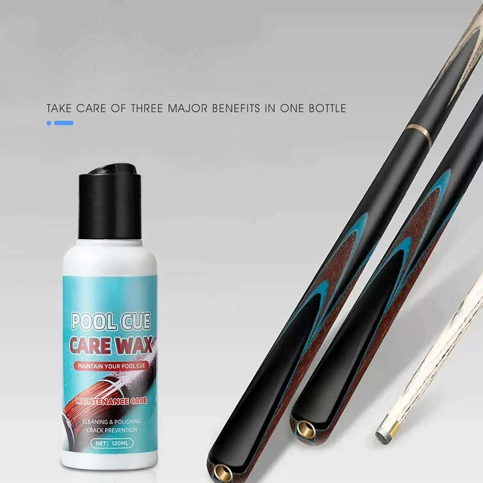 Pool Cue Polishing Wax Cue Stick Polisher Protective with Towel 120ml Cue Pool Cue Polishing Wax Cue Stick Polisher Protective with Towel 120ml Cue