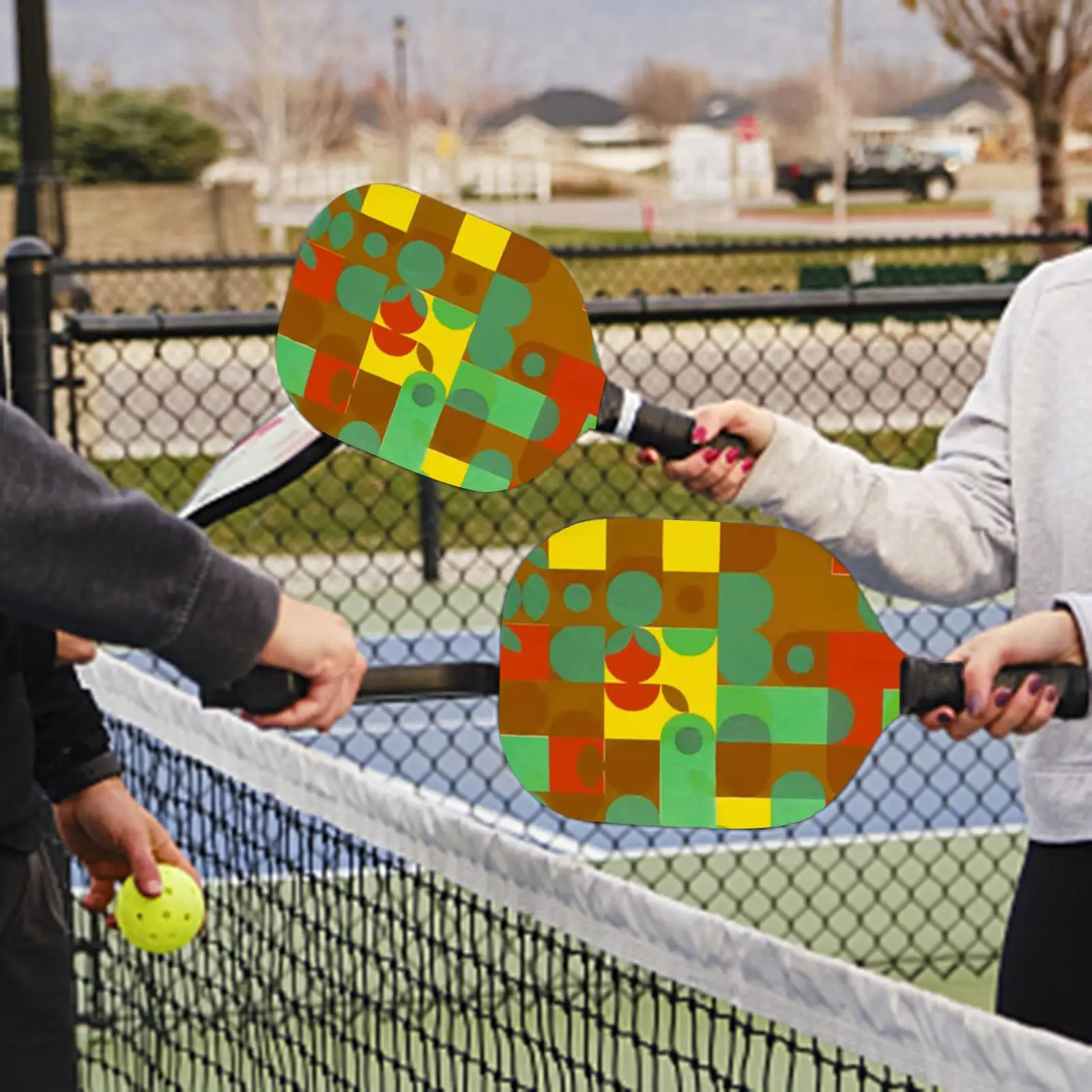 

Wood Pickleball Paddles Set 2 Rackets 2 Pickleball Balls Lightweight Comfort Grip Racquets for Outdoor Indoor Play Women