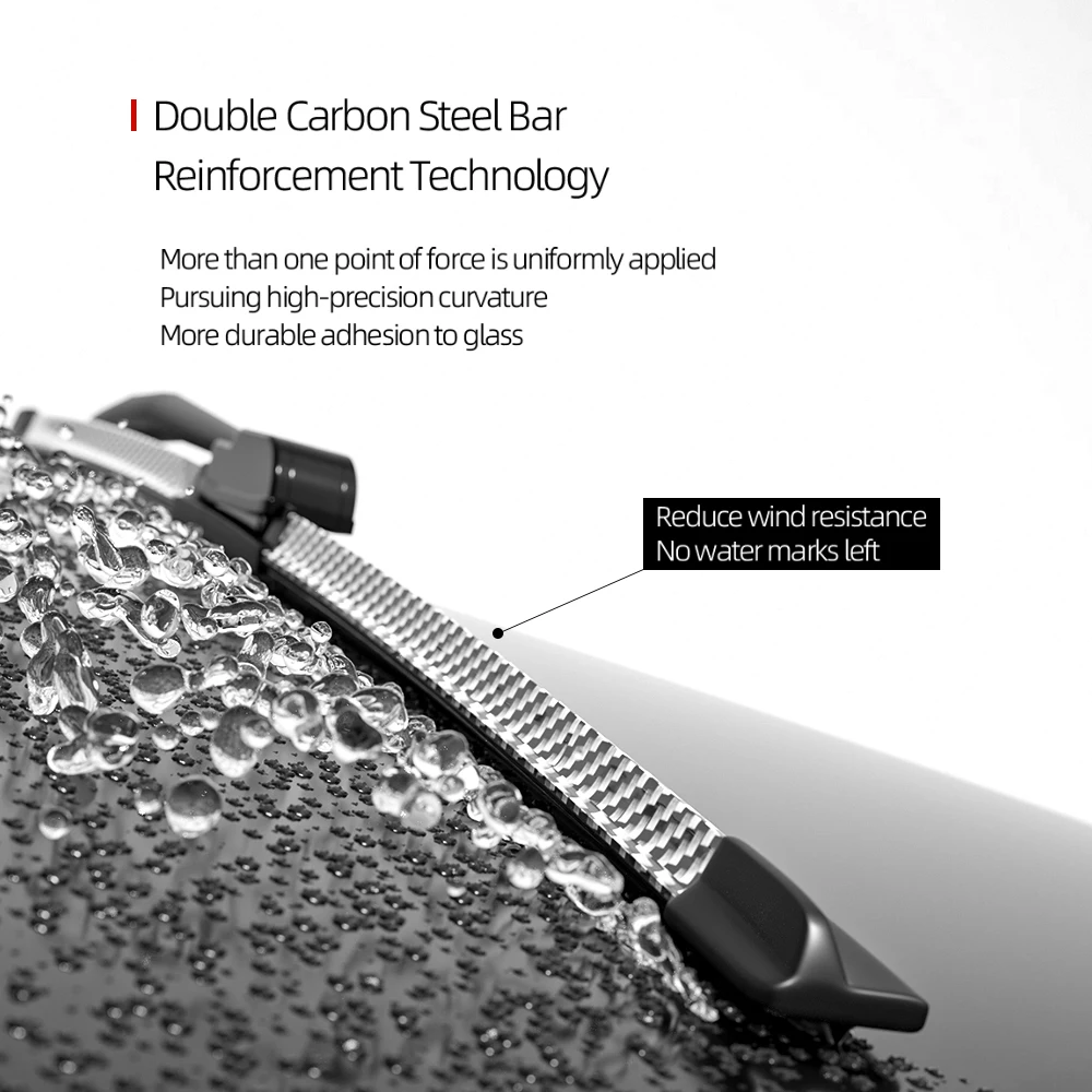 For Mitsubishi Lancer 7 8 9 2003-2023 2008 2016 2017 2018 2020 2pcs Front Windshield Wiper Blades Windscreen Wipers Carbon Fibre 3