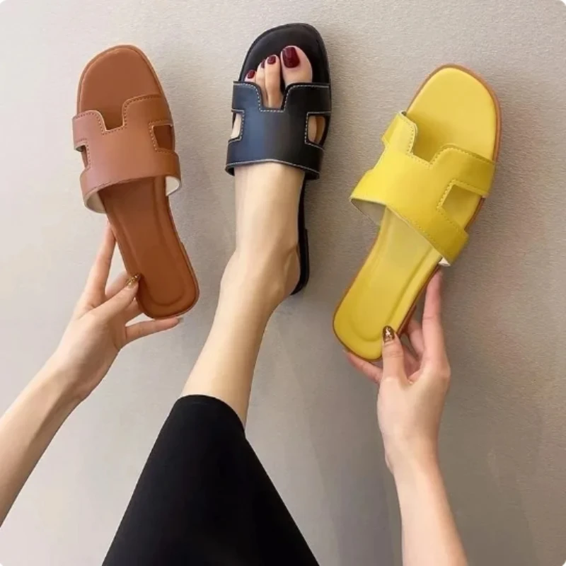 trend New Summer Slippers Women Flat Luxury Outdoor Beach Flip Flops Female Sandals Trend Brand Design Slides Shoes Woman