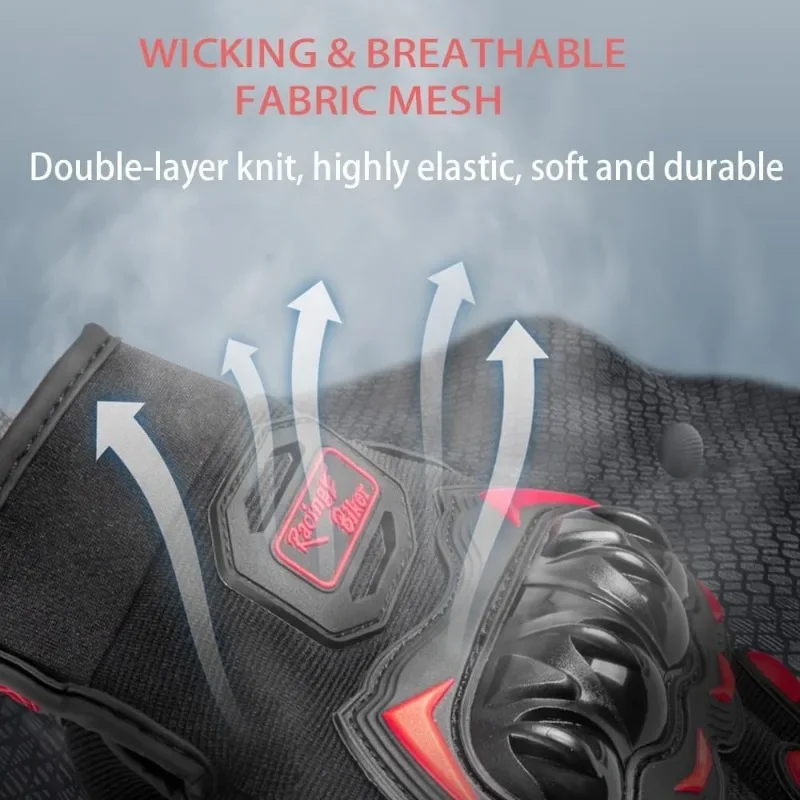 Breathable Touchscreen Hard Knuckle Motorcycle Riding Gloves