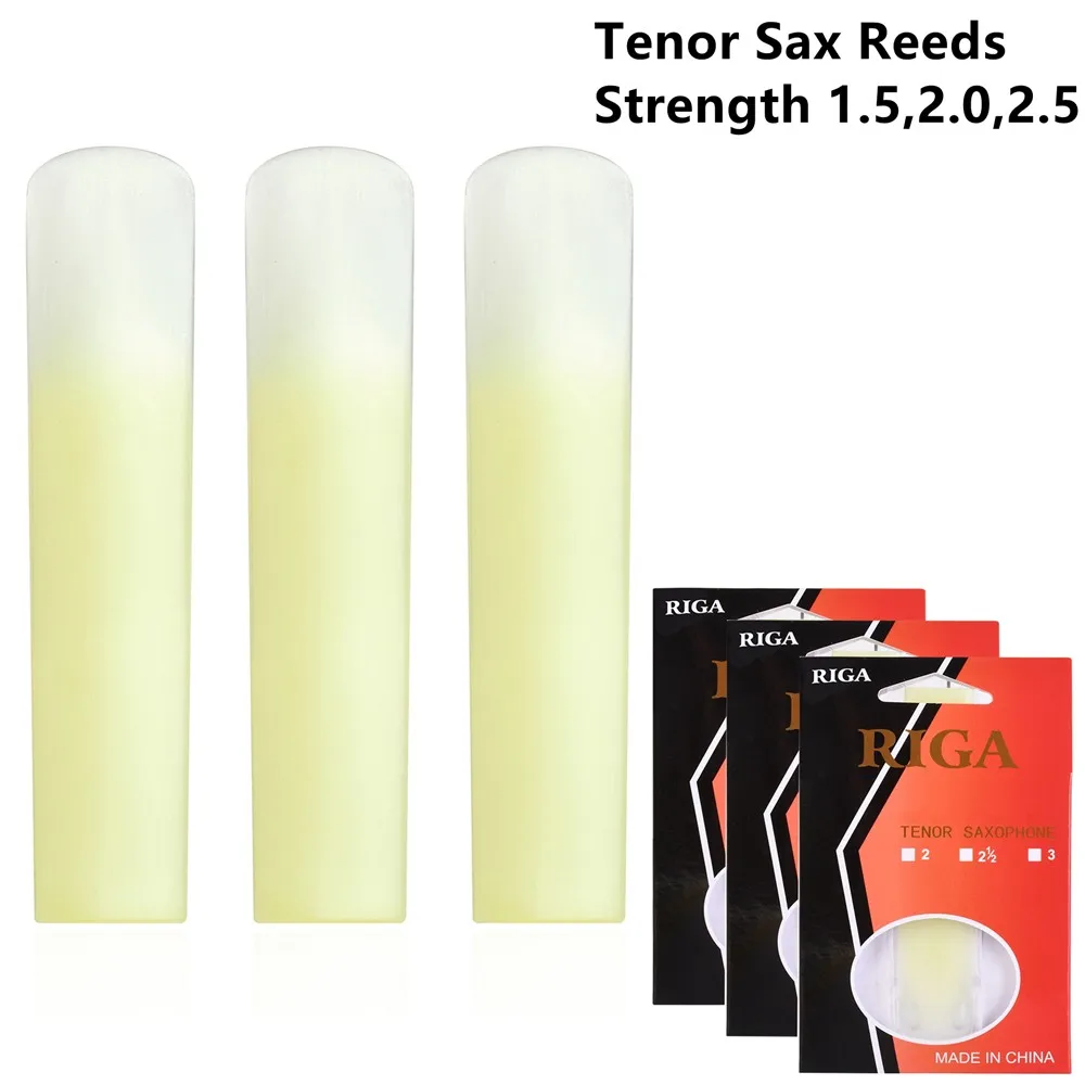 Synthetic Resin Tenor Saxophone Reeds Set of Three Tonal Versatility Various Resistances