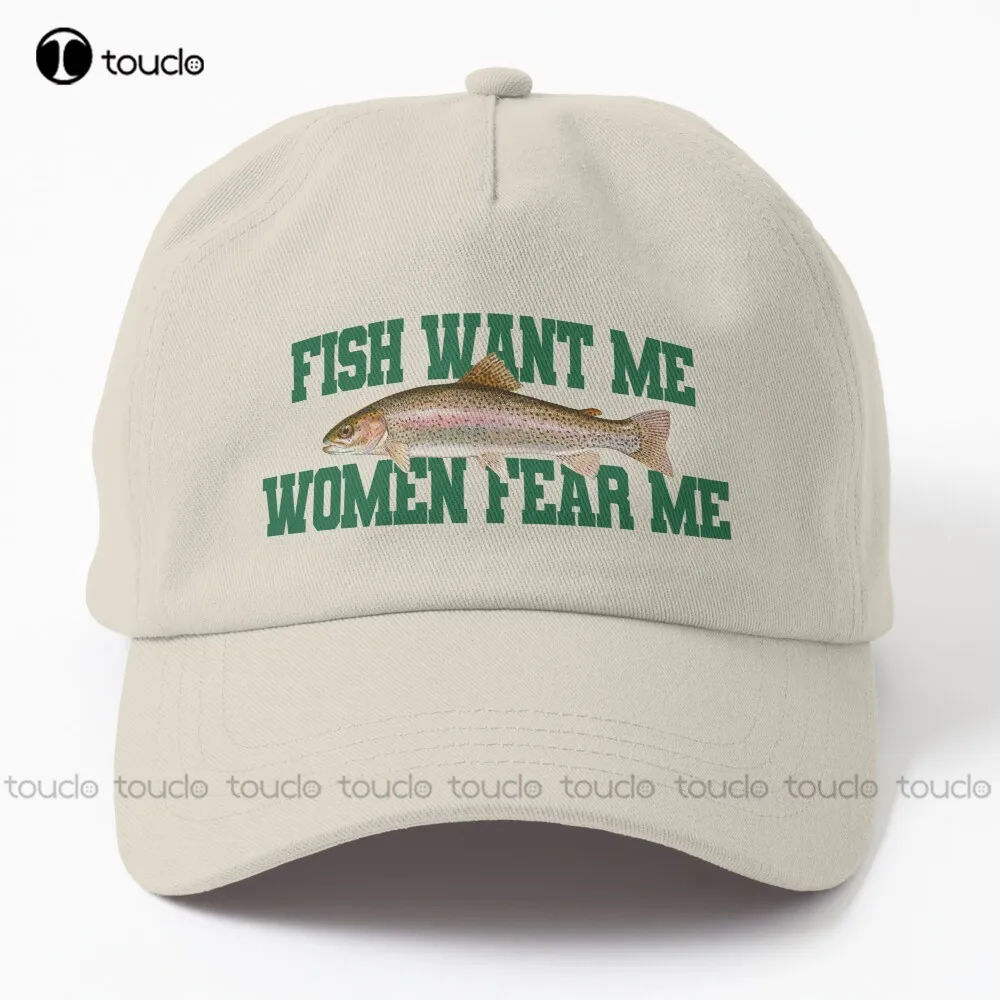 Women Want Fish Fear Cap, Fish Want Women Fear Hat, Baseball Cap Meme