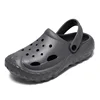 Women's Solid Color Flatform Clogs, Slip On Round Toe Non-slip Two-way Wear Soft Slides Shoes, Summer Beach Shoes 3