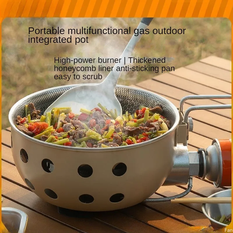 Cassette Stove Frying Pan 2.3KW Adjustable heat Outdoor Gas Cooker Portable Crock Pot Multifunctional All-in-One Cookware camping wc boating portable toilet outdoor cassette caravan rv marine toilet camper portable travel toilet