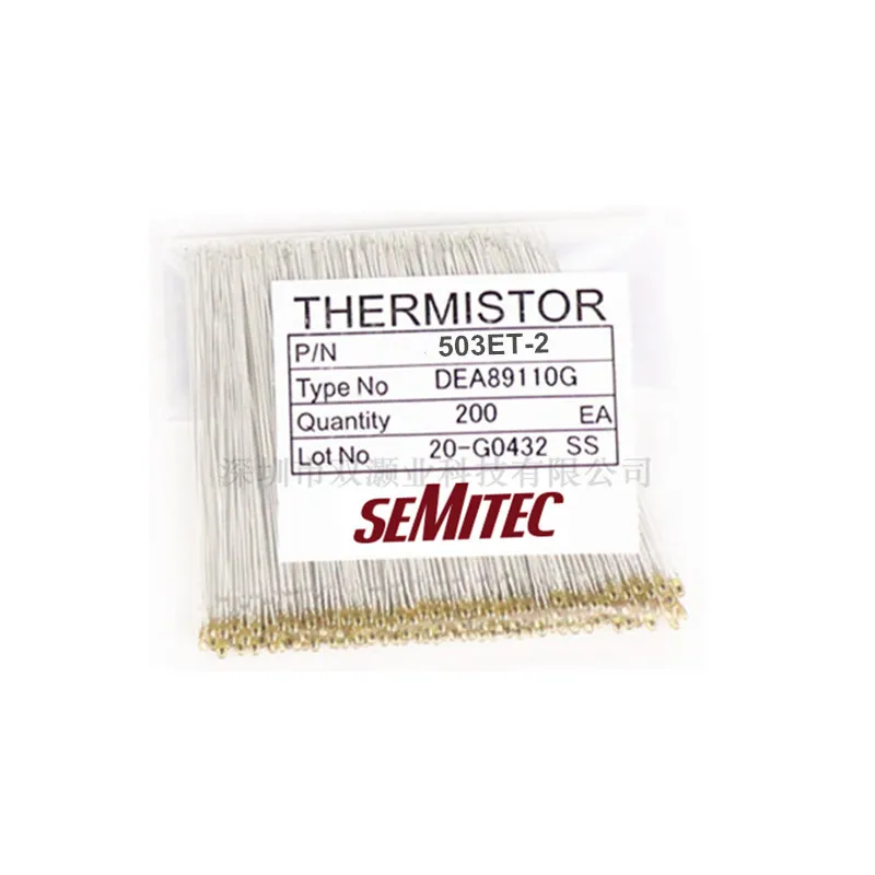Semitec 고감도 서미스터, 212ET-2, 2.1 KΩ, 3850K, 503ET-2, 50 KΩ, 4055K, 104ET-2, 100 KΩ, 4132K, 103ET-2, 10K, 3250K, 10 개