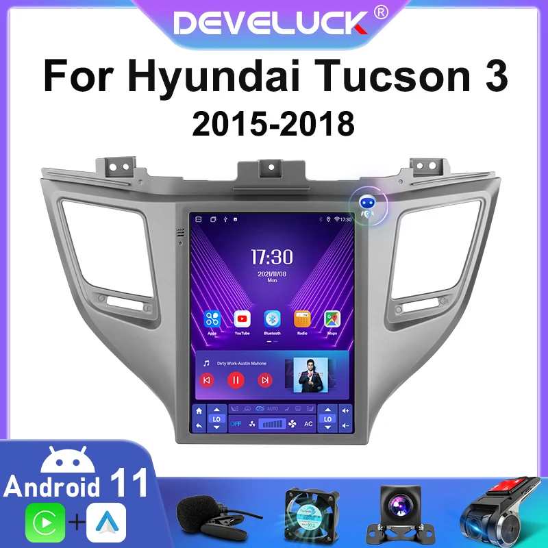 2 Din Android 11 автомобильный радиоприемник мультимедийный видеоплеер для Hyundai Tucson 3