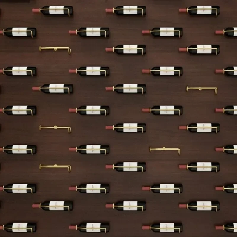 European Style Wall-Mounted Decorative Red Wine Display Rack