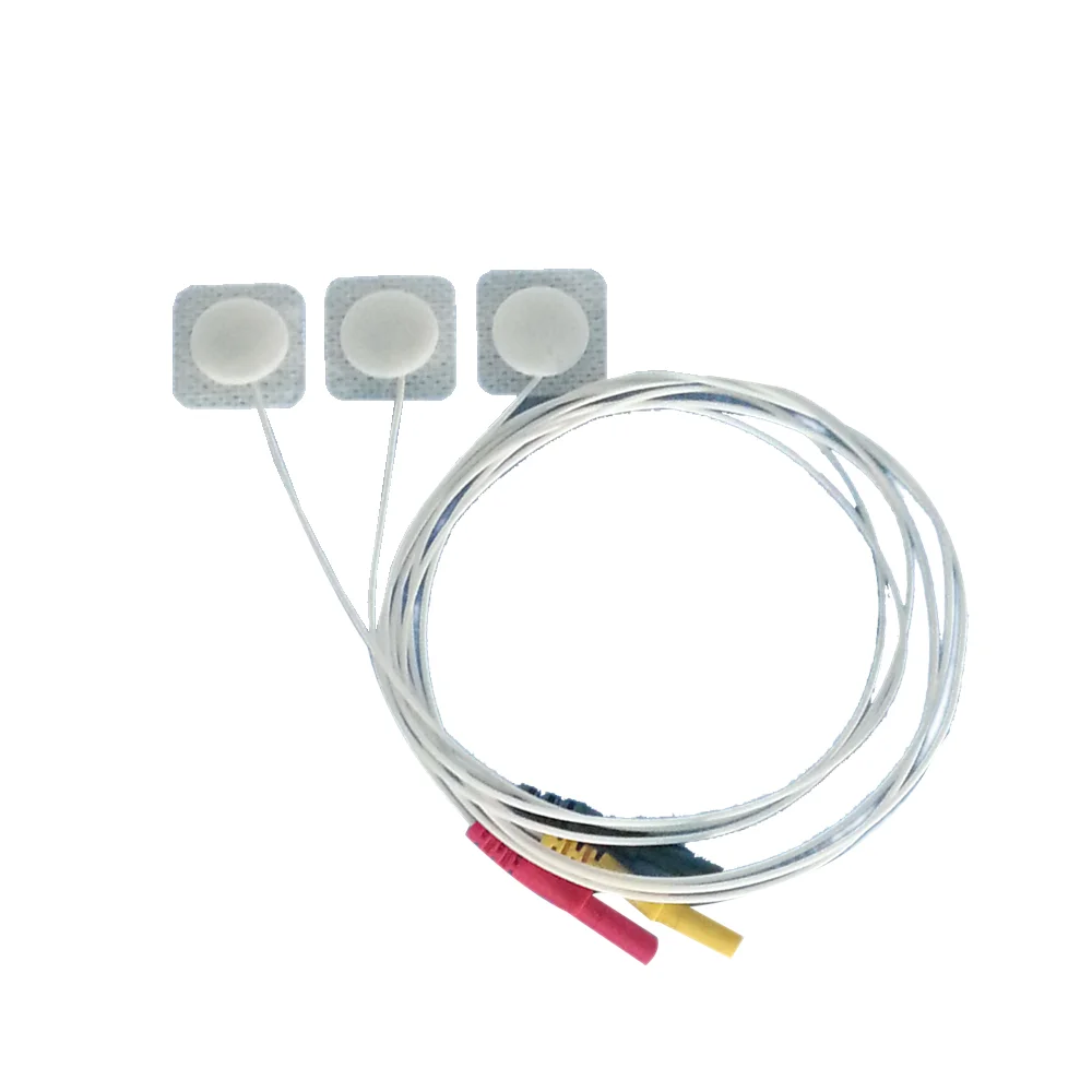 

FB22 Disposable Non-woven electordes with lead wires, paediatric/neonates, ecg 3pcs/set（The picture shows a set）