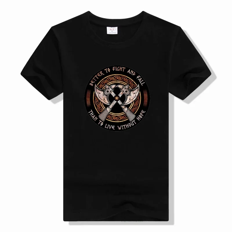 Vikings Odin Thor Ragnarok Loki Viking Valknut Rune T-Shirt Bawełniana koszulka męska z krótkim rękawem O-Neck Casual