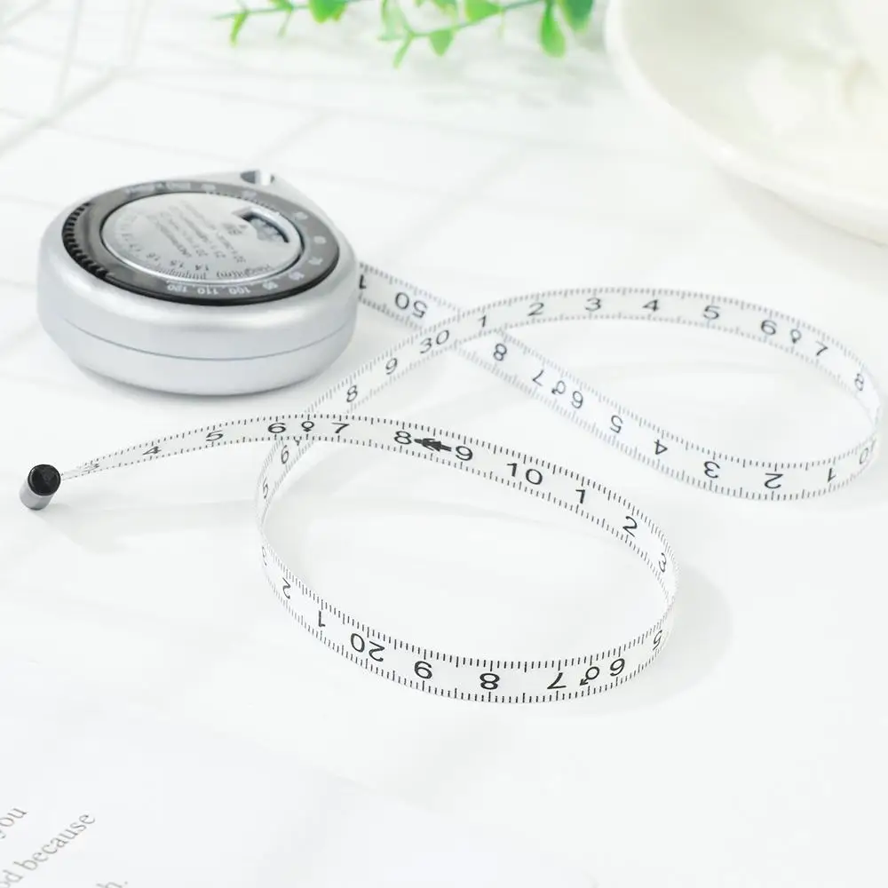 150cm Body Mass Measuring Tape Portable Push-Button Retract Tape Measure Weight Loss Muscle Fat Test Calculator