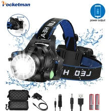 

Pocketman V6/L2/T6 LED Headlamps Waterproof Zoomable Headlight Outdoor Work Light Camping Headlamp Rechargeable Headlamp New