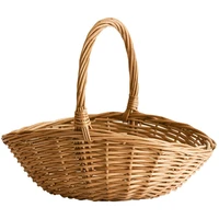Wicker Storage Basket With Handle, Gift Hamper Basket, Picnic Baskets, Kitchen Basket Small 1
