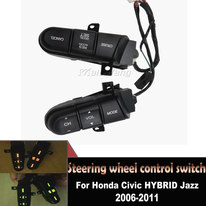 Steering Wheel Control Switch Button Cruise Line + Brake Light For Honda Civic Hybrid Jazz 2006-2011 36670-Sna-A12 36670-Sna-A11