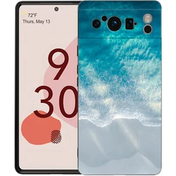 Luxurious Blue Sea Ocean Waves Black Soft TPU Phone Case - Pixel 9A (A1)