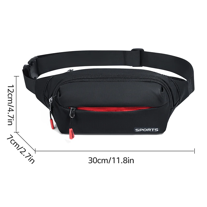 Functional Waist Bag - Casual Style, Travel Gear | Adjustable Shoulder Strap | Durable Zipper Closure