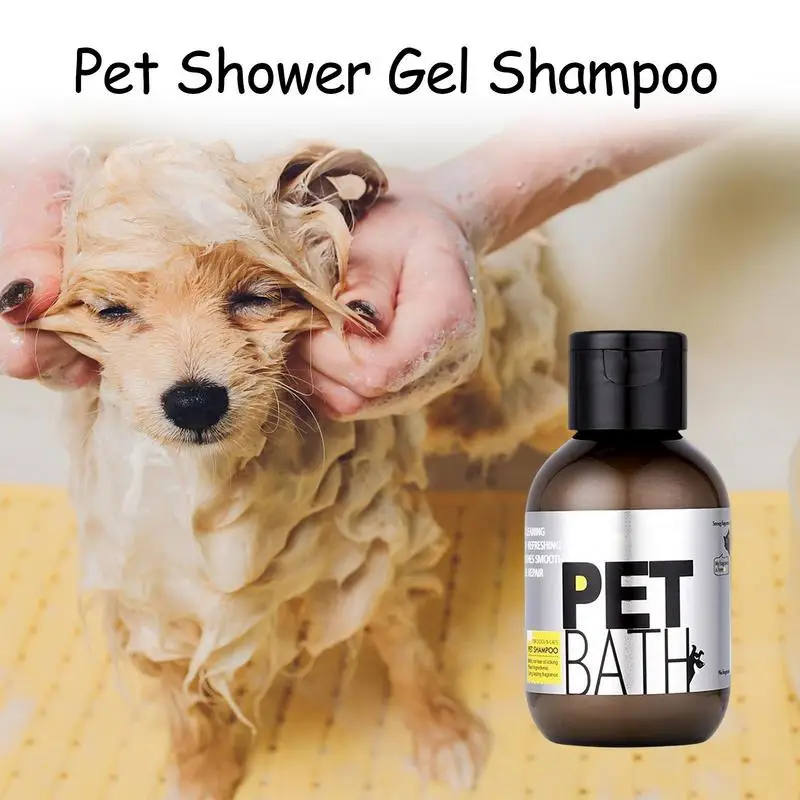 Pet Shampoo For Dogs 100ml Cats Plant Extract Shampoo For Smoother Hair Puppies Bath Gel For Smelly Odor Kitten Mild Washing