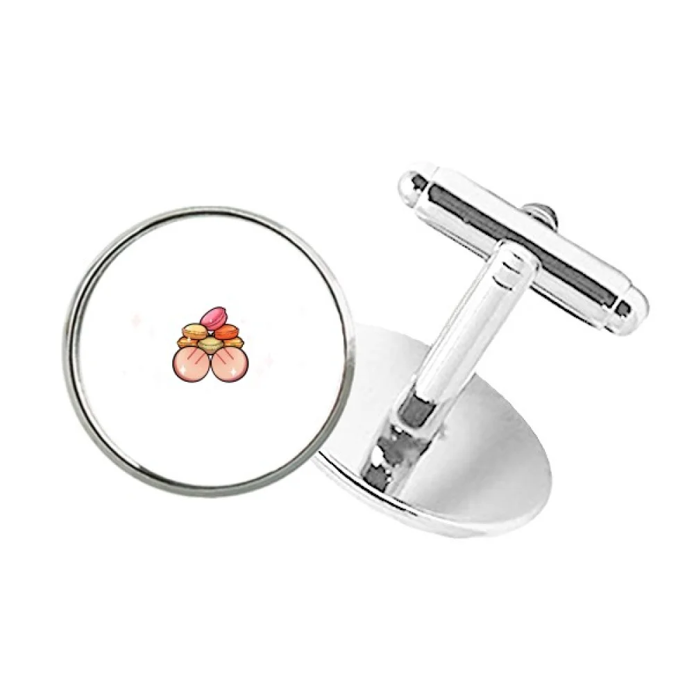 

France Macaroon Food Cuff Clip Stud Accessory Cufflinks Sleeve Button
