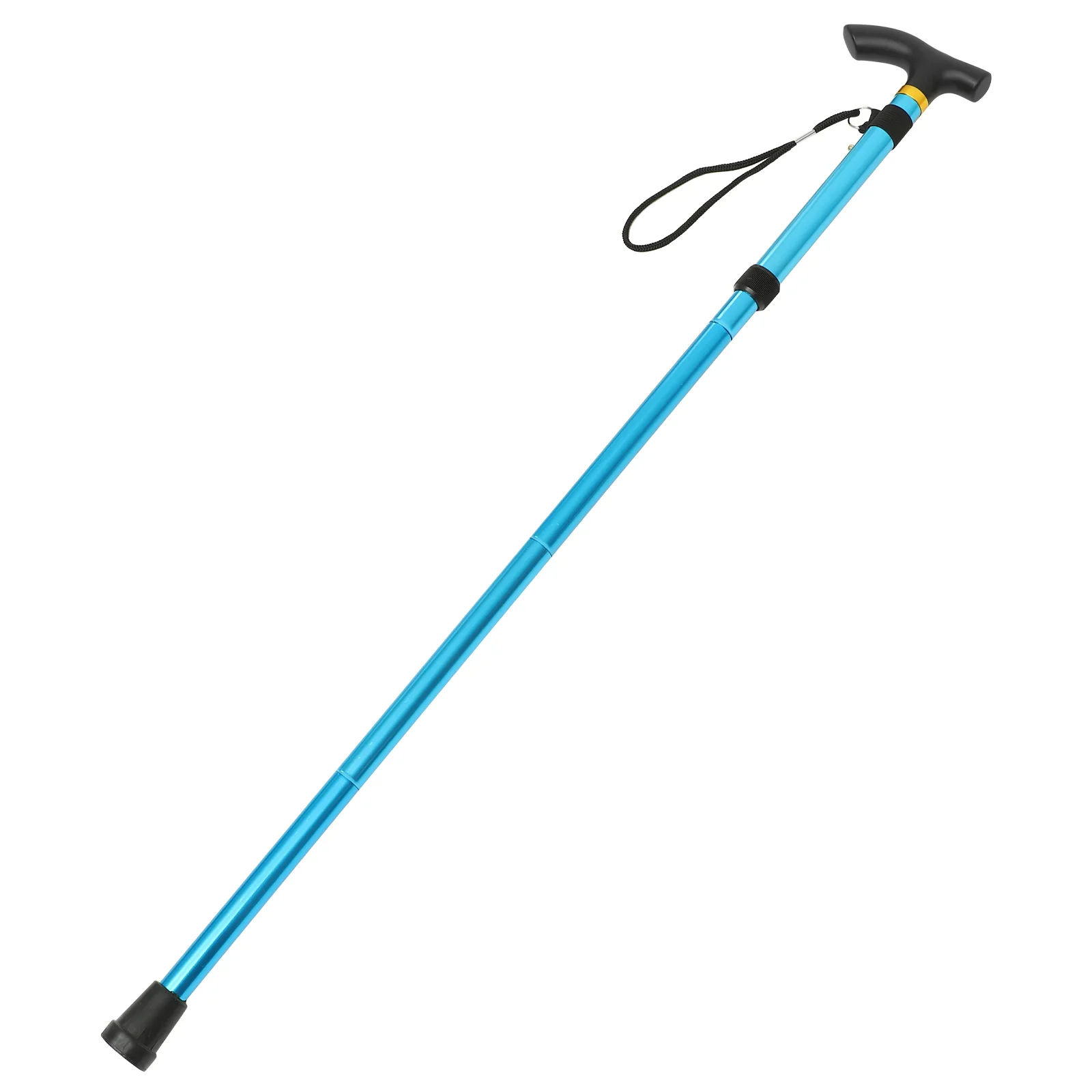 

Non-slip Adjustable Height Aluminum Alloy Folding Walking Stick Cane Travel Crutch Alpenstock
