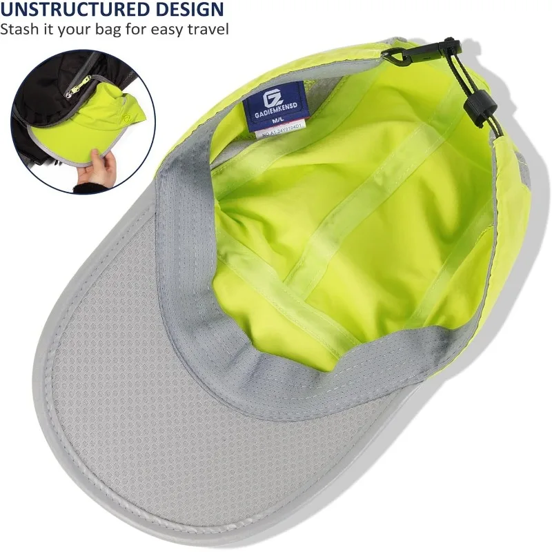 GADIEMKENSD Womens Unstructured Hats Reflective Brim UPF 50+ Outdoor Caps for men Quick Drying Hat Unisex Sport Baseball Cap 4
