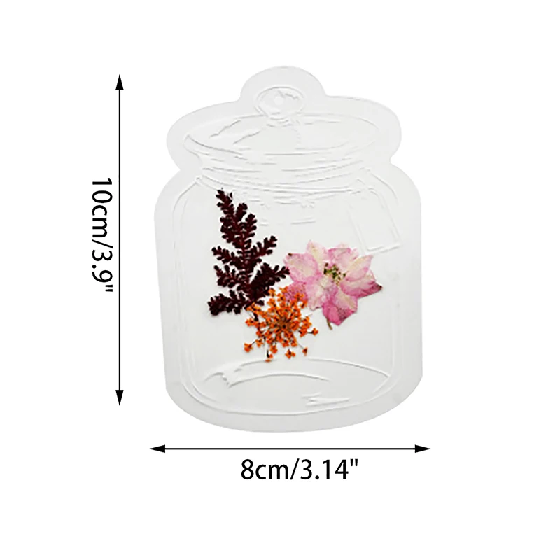 Transparent Dried Flower Bookmarks DIY Handmade Book Marks Glassware Stickers Flower Page Clips 20Pcs