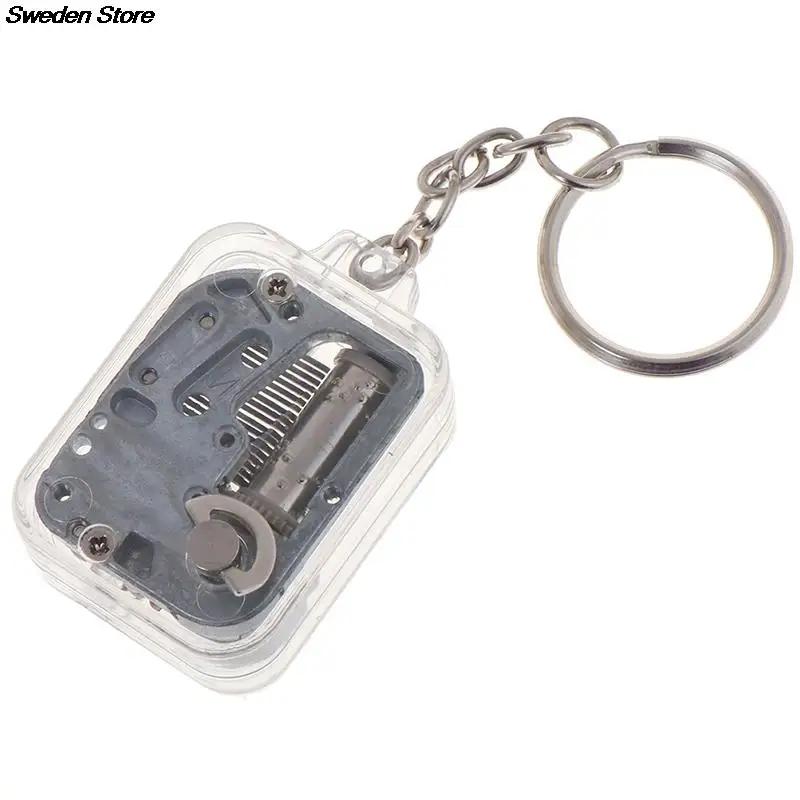 1PC Music Box Movement DIY Play Set Mechanical Metal Music Boxes Clockwork Keychain Gift Home Decor Random