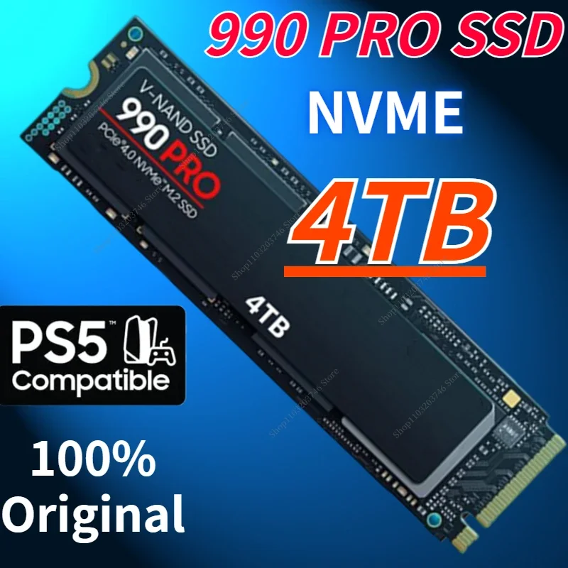 

2024 Newest 990 Pro 8TB 4TB 2TB 1TB NVMe SSD PCIe Gen 4.0 x 4 M.2 2280 Internal Solid State Hard Drive for Laptop PS5 PC Desktop