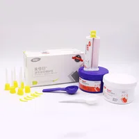 Matériau d'empreinte dentaire en silicone, pâte à modeler haute et basse viscosité, kit de lavage pour dentiste professionnel, pour la création de modèles précis de couronnes, bridges et implants 6