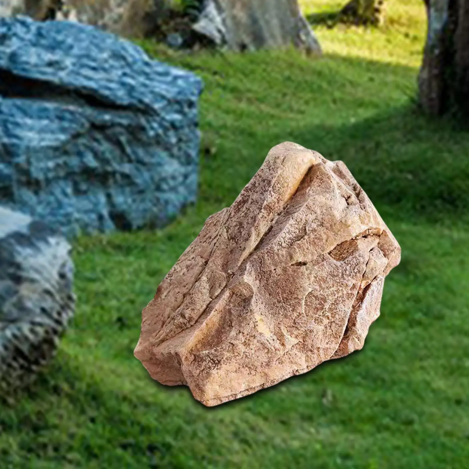 Artificial Rock Lightweight Versatile PU Sandstone Landscape Realistic Natural Texture for Squares Yard Parks Stations Aquarium