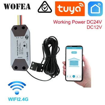 투야 스마트 차고 문짝 오프너, 와이파이 원격 차고 컨트롤러, DC 12V 24V, 휴대폰 지지대, 알렉사 구글 홈, 허브 필요 없음