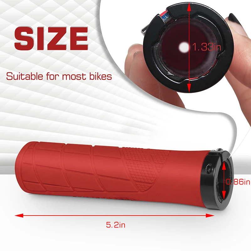 BUCKLOS Mtb Grips Lock on Bike Grips Comfortable Electric Scooter Handle Damping Folding Bicycle Handles Durable Mtb Cuffs