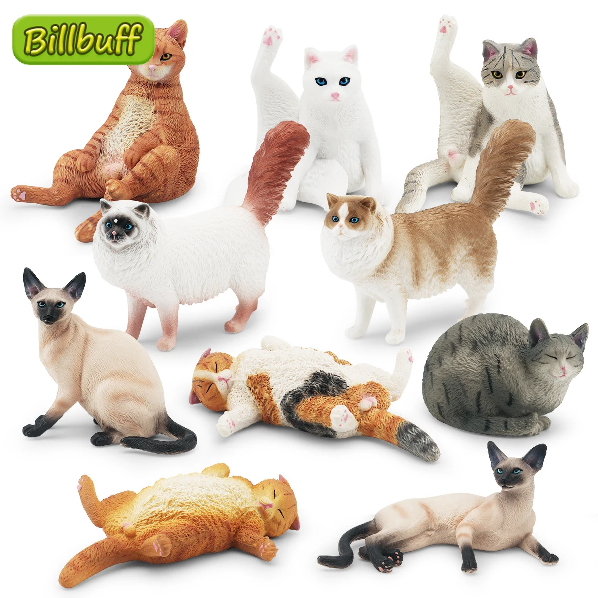 Simulato Pollame Grande Gatto Modello Ragdoll Gatto Pigro Gatto Addormentato Sdraiato Gatto Siamese Figure Giocattolo Giocattolo Educativo Per Regalo 