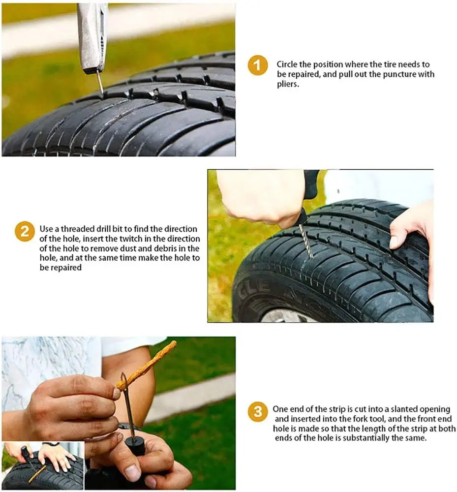 Tire Repair Kit Car Motorcycle Tubeless