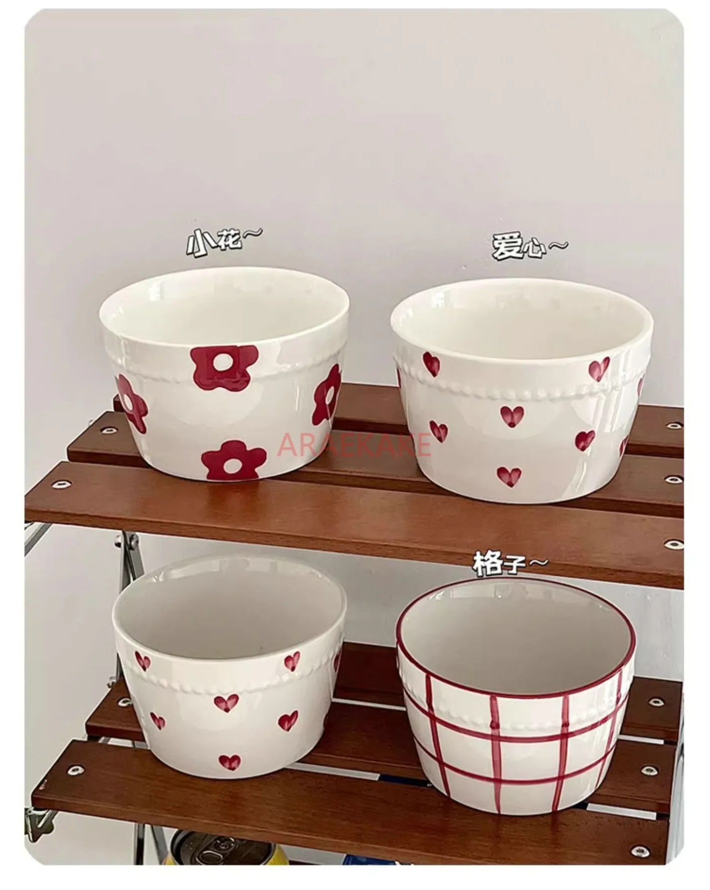 Ceramic rice bowl household eating small bowl dessert soup salad oat yogurt breakfast bowl