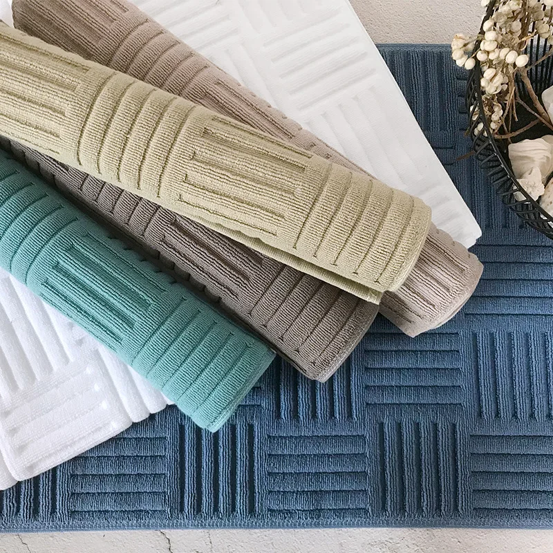 Footprint Cotton Home Hotel Floor Towel Ant-slip Spa Beauty Bath Mat for Bathroom  Toilet Bathtub Pad Absorbent Floor Mat 80x50cm - AliExpress