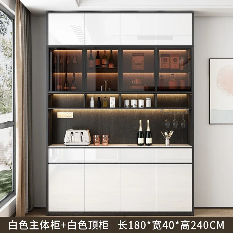 Tea Bar Wine Cabinet Modern Simple Side High Cabinet Luxury Living Room Dining Room Storage Locker Home Furniture KMWC