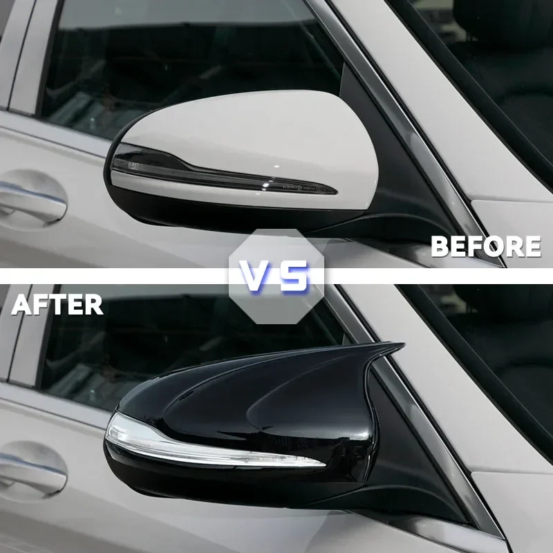 Außenspiegelabdeckung Für Mercedes W205 W213 - Carbon Optik In Bright Black