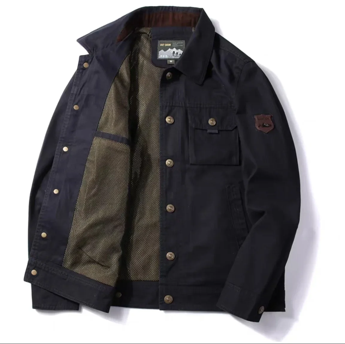 thumbnail image 1 of Chaquetas de carga, ropa exterior fina, ropa de trabajo para hombres, chaqueta táctica para hombres, abrigo impermeable para exteriores, abrigo deportivo militar para escalada en el campo, 1 of 5