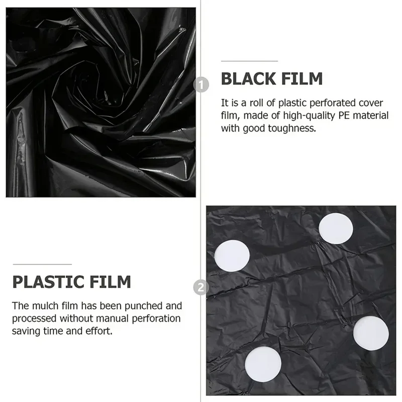 Black Plastic Mulch Film for Greenhouses and Plant Protection