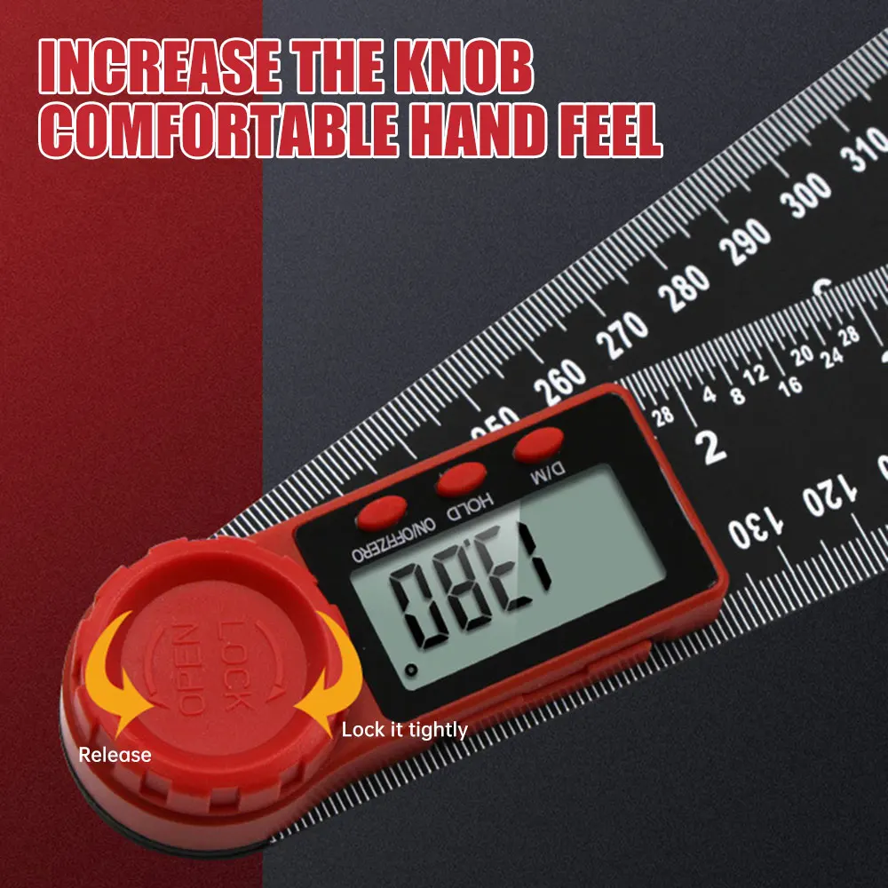 Description Picture 4 of itemProtractors Digital Display Angle Level Ruler Goniometer Angle Finder Inclinometer 200mm 300mm Measuring Gauging Carpenter Tools