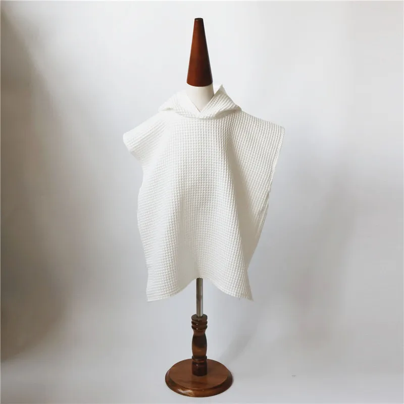 Asciugamano da bagno per bambini asciugamano con cappuccio in cotone Waffle asciugamano da spiaggia per ragazzi e ragazze coperta per mantella per bambini accappatoio per bambini roba per neonati - immagine 6