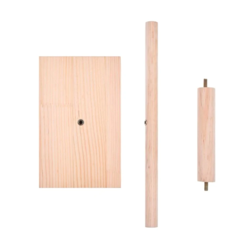 

Parrot Stand Chicken Perch with Base Natural Table Top for Play Training To