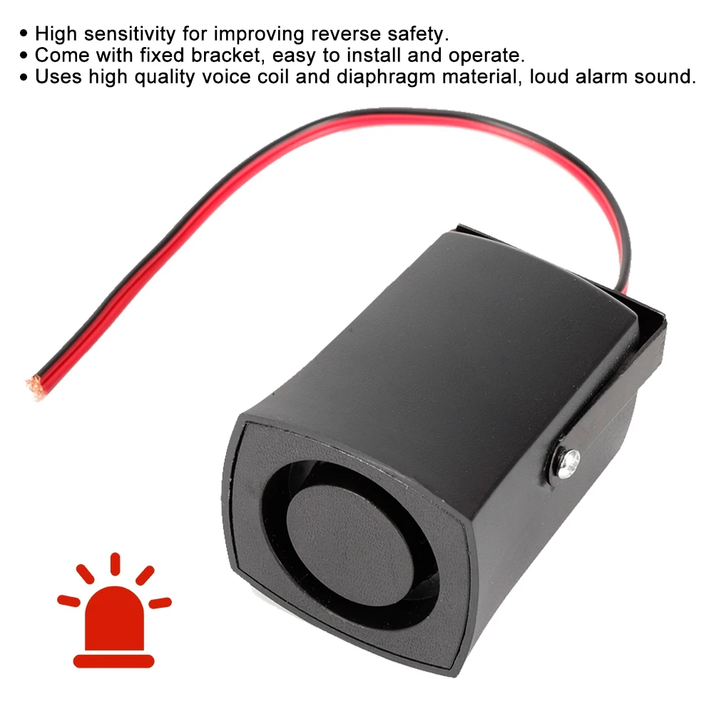 Compact 12V 115dB Universal Car Reversing Alarm – High-Volume Beep Alert System