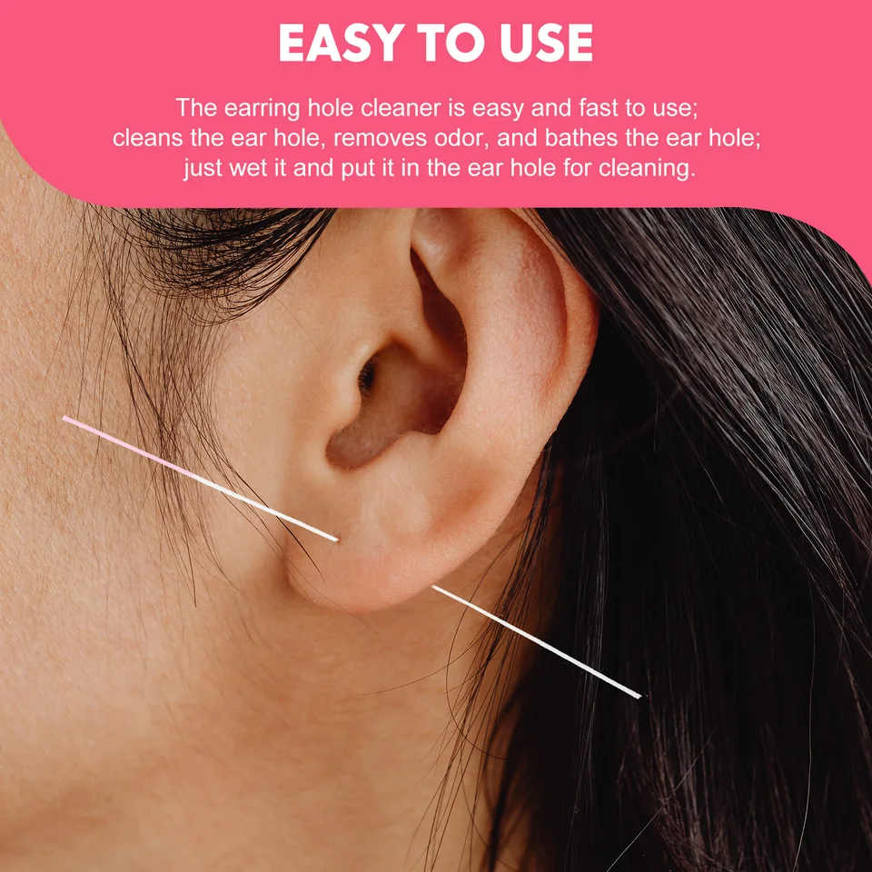 Nettoyant Pour Piercing D’oreille – 60 Bandes De Coton Imperméable – Hygiène Quotidienne, élimine Odeurs – Pratique Et Doux